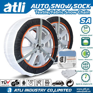 ATLI2pcs滑り止め安全アイスマッドタイヤスノーチェーンファブリックスノーチェーンタイヤチェーン車とトラック用EN16662-1
