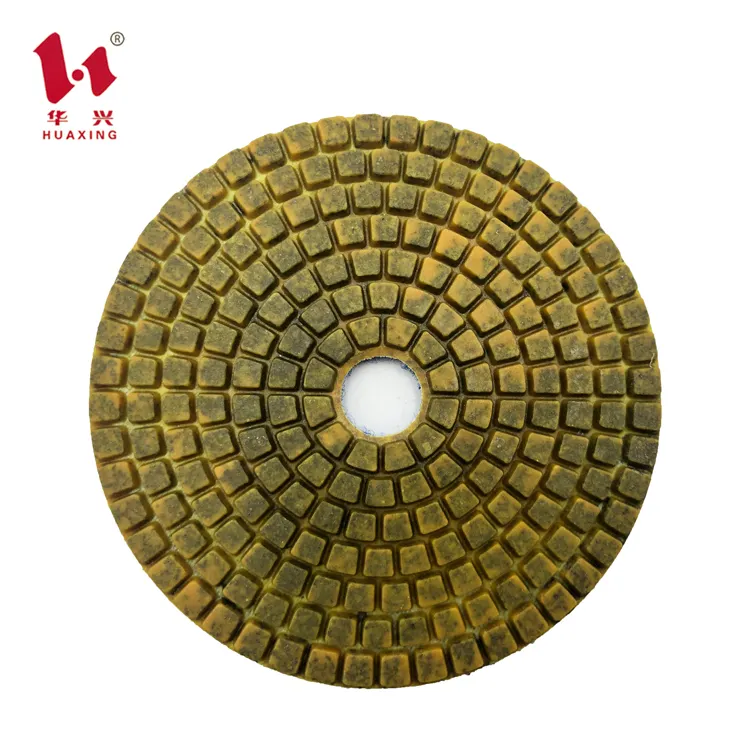 Huaxing diamante ferramentas 100mm moagem polimento almofada para granito mármore concreto atacado