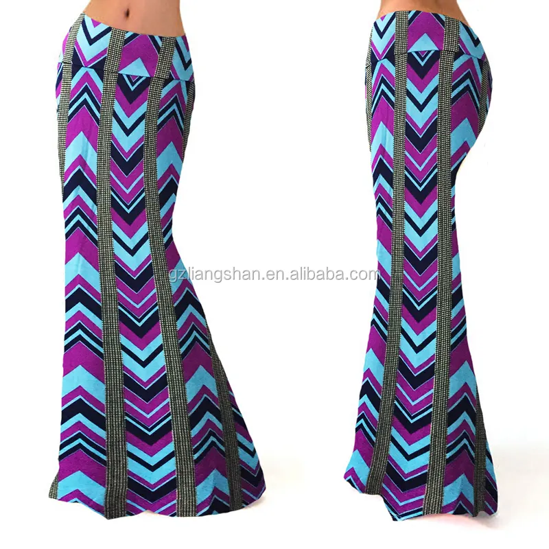 Falda larga floral de cintura alta para mujer, diseño de sublimación con alta calidad, OEM, venta al por mayor