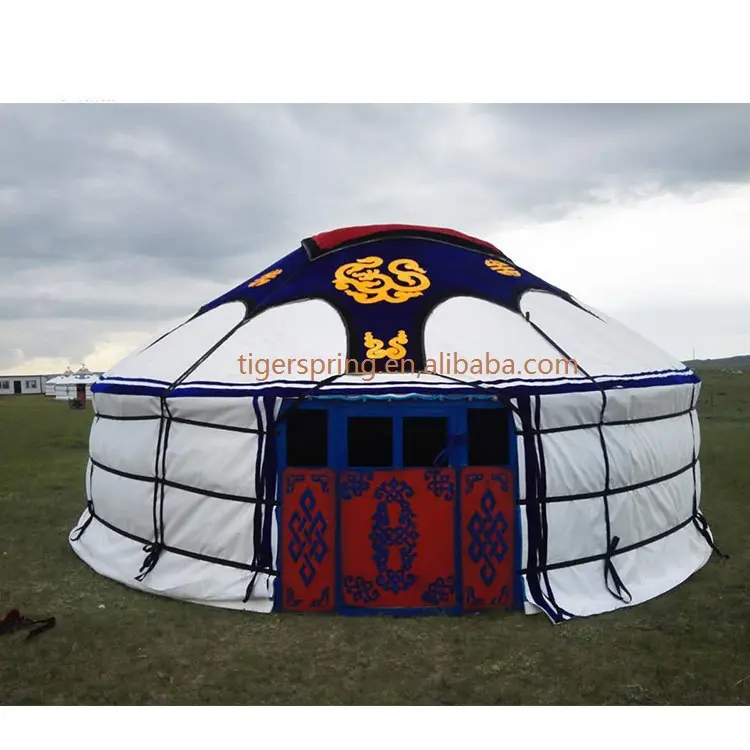 Yurtas 7 m mongol/yurt en Mongolia en pastizales/fijo Mongolia Yurt