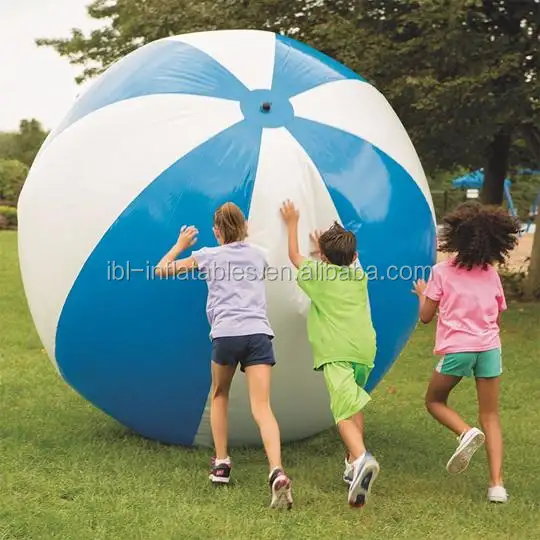 Ballon de plage gonflable en PVC, Logo personnalisé, grand ballon de plage géant gonflable de 9 pieds de haut