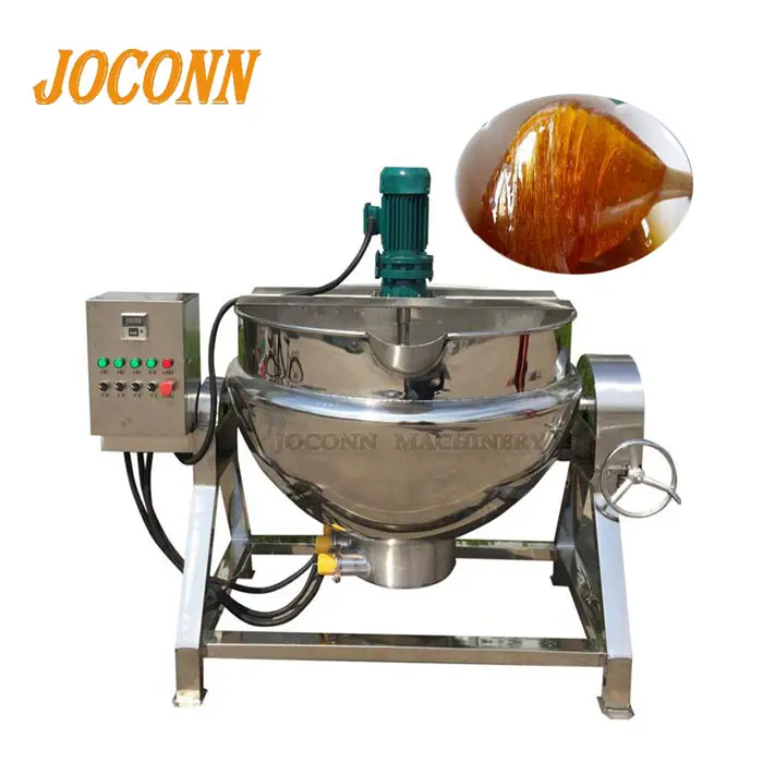 Commercial ไอน้ำความร้อน caramel jacketed กาต้มน้ำ/biryani หม้อปรุงอาหาร/200L น้ำผึ้ง Jacketed ถัง