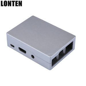 Lonten Raspberry Pi 3 Modelo B, modelo B +, de aluminio negro caso de plata RPI 3B Plus carcasa de Metal caja de plata Compatible con RPi 3 Modelo B - Product Image 6