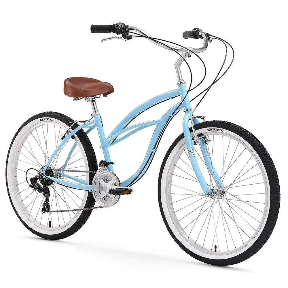 26 "beach cruiser femmina in acciaio della bicicletta/moto urbano/della signora city bike spiaggia bicicletta cruiser