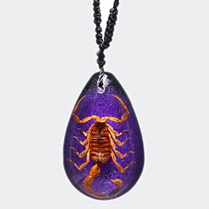 QNC-08 Giả Trang Sức Ý Nghĩa Mặt Dây Chuyền Dây Chuyền Amber Water Drop Necklace - Product Image 2