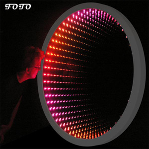 带 RGB 的圆形 LED 照明装饰无限镜 - Product Image 1