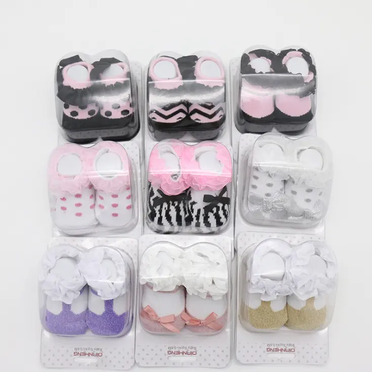 Calcetines de algodón suave para bebé, paquete individual de encaje con lazo bonito japonés