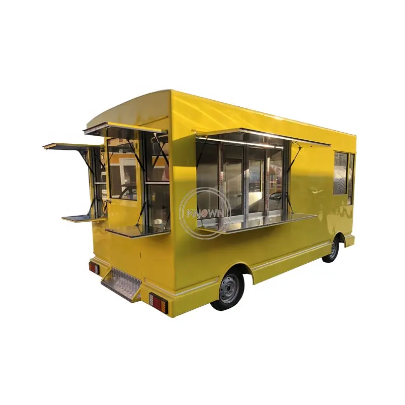 Satılık 2024 açık elektrikli Fast Food kamyoneti kamyon kahvaltı otomat sepeti özelleştirilmiş benzersiz dondurma ikram Kiosk