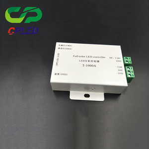 Контроллер RGB T1000A WS2801 WS2811 WS2812B LPD6803, 5 ~ 24 В постоянного тока, светодиодный контроллер dmx с 2048 пикселями для SD-карты