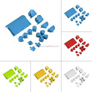 全套电镀镀铬按钮替换PS4控制器R2 L2 R1 L1Dpad引导按钮触摸板PS4 - Product Image 3