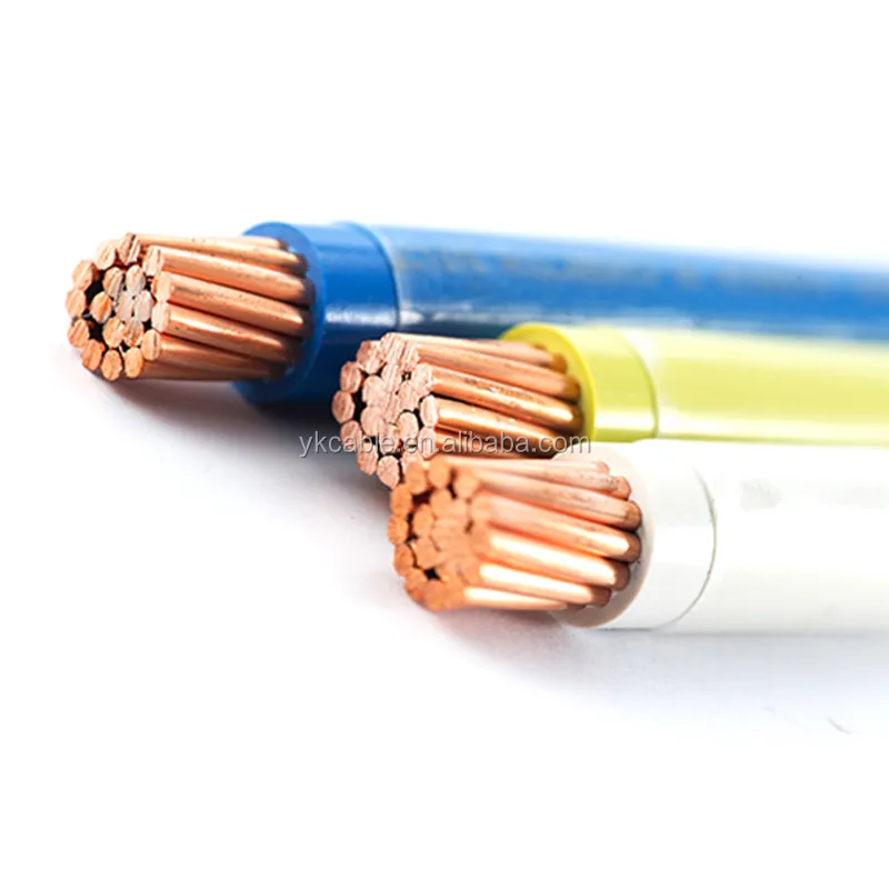 Cable MCM Thhn alambre de cobre aislado de chatarra de PVC para la venta alambre trenzado Nylon precio barato 600V 250 300 350 400 cobre desnudo