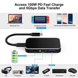 5 En 1 4K30Hz U3.1 Type-UB a Hub UB para Witch intenso con Witch Ype able 87 87W igital udio IDEO ddapter - Product Image 5