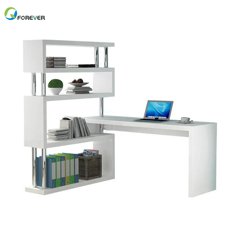 S Shaped Rotating Computer Desk Desktop Home Custom Simple Desk Frame Combination Corner Desk With Cabinet
