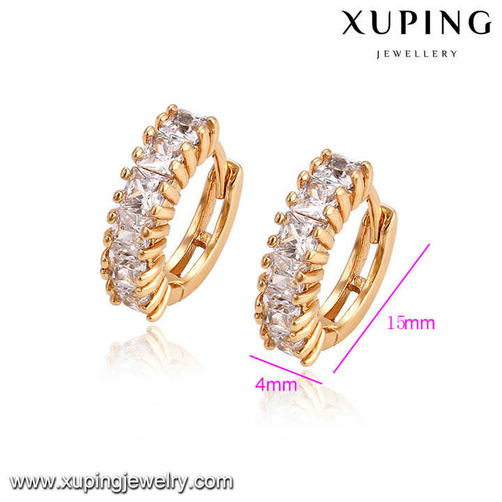 23576 Desain Anting-Anting Lingkaran Emas Anggun Aloi Tembaga Gaya Korea untuk Hadiah Pacar