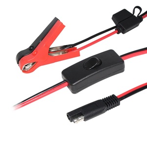 SPT-1 16AWG 7A sigorta Jumper güneş pili güç kablosu ağır timsah klipleri, araba kablosu <span class=keywords><strong>SAE</strong></span> konnektörü/puro tak PVC Heathl123