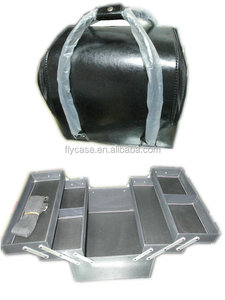 专业女士旅行化妆盒黑色Pu化妆盒 - Product Image 5