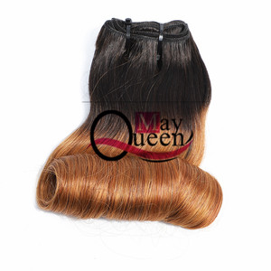 Mayqueen 1B/30 Brezilyalı Remy İnsan Saç Kabarık kıvırcık saç uzantıları Funmi Saç Demetleri - Product Image 5