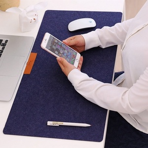 Esteira de mouse acolchoada longa de feltro, tapete para jogos de computador, teclado de mesa, cuidados com a mão, antiderrapante