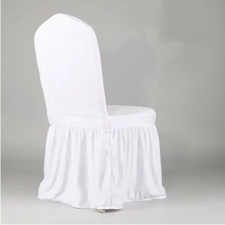 Ruffled Wedding Chair cover hotel banquet chair used ruched chair cover