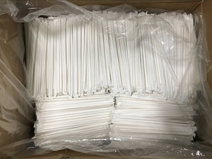 בסדר באיכות גבוהה מתכלה 6MM רגיל לבן ידידותי לסביבה נייר בודד עטוף שתיית קשיות