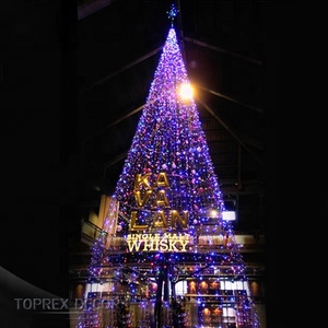 TOPREX dekor yapay noel dekorasyon açık <span class=keywords><strong>led</strong></span> dize ışıklı büyük bayrak direği noel ağacı