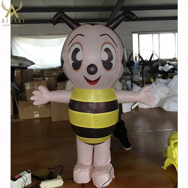 Encantadora, de dibujos animados de bee inflable abeja traje de la mascota para publicidad Decoración