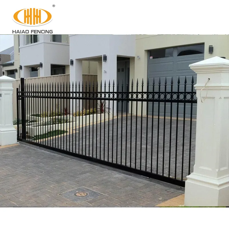 Su misura bella casa cancelli, india moderna in ferro battuto cancello principale disegno di anping fabbrica