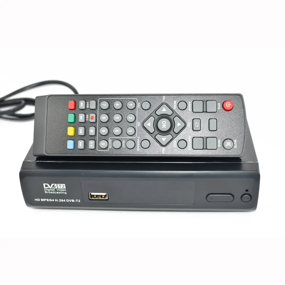 DVB T2บกรับDVB-T DVB-T2 MPEG-2/-4 H.264สนับสนุนUSB/มินิชุดกล่องด้านบนสำหรับรัสเซีย/ยุโรป/ไทย/โคลัมเบีย