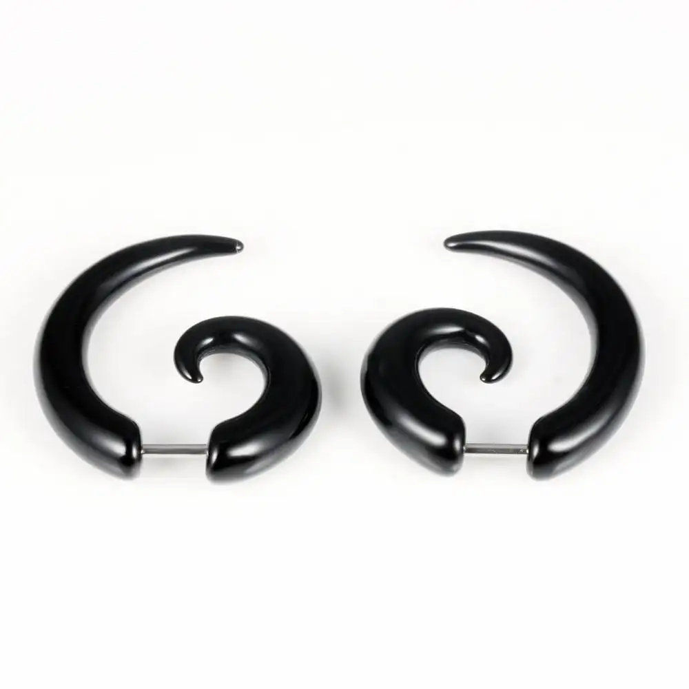 VRIUA New Fashion Jewelry Cool Stud Earrings Punk Rock Black Snail Piercing Earrings Jewelry Women Men Anti Allergy Earrings