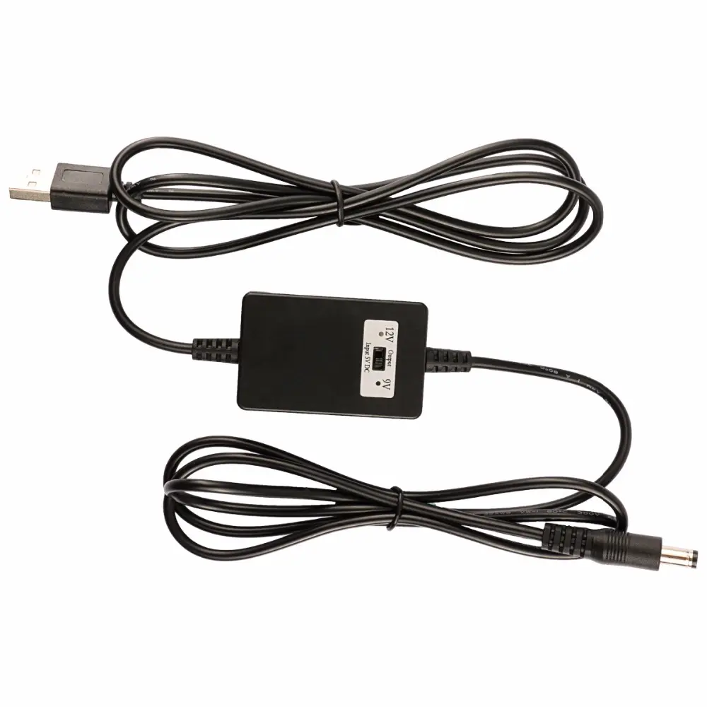 Conversor usb a macho dc5521, cabo conversor 5v para 9v 12 v, cabo conversor dc de 12 volts