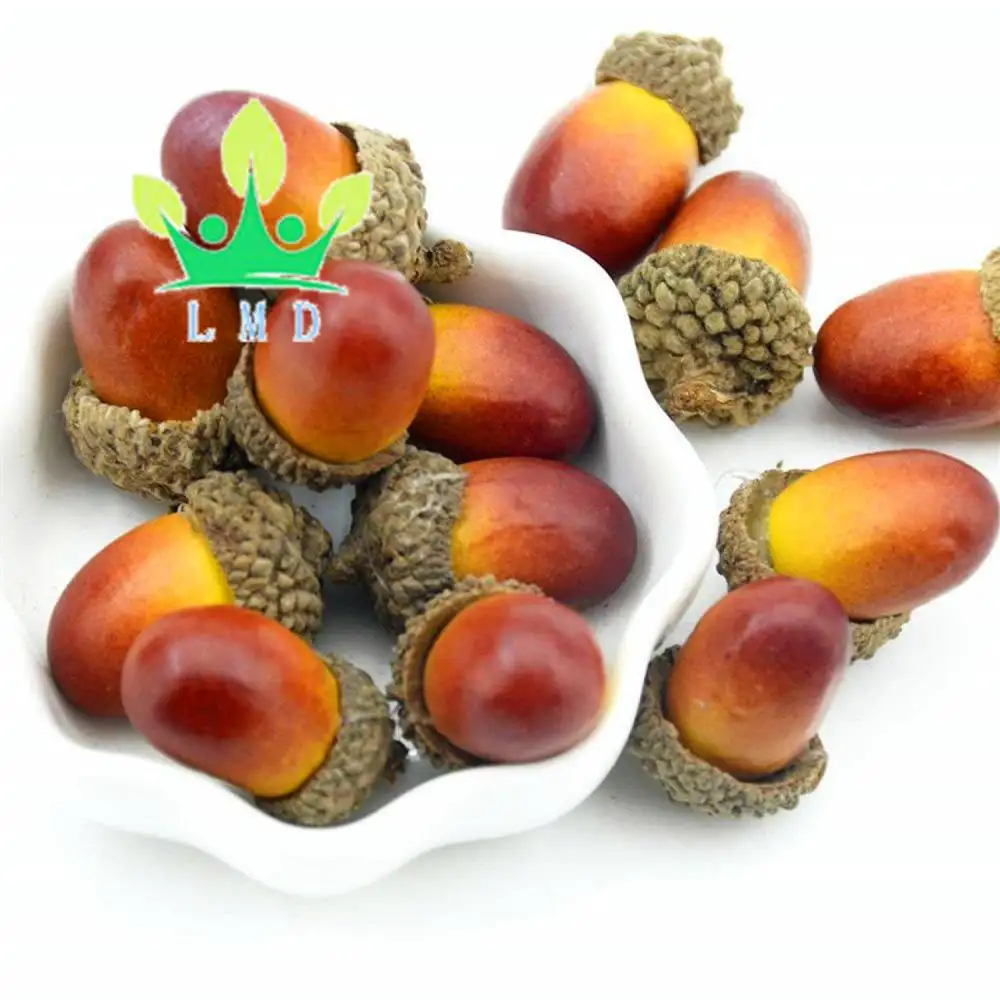 LMD Artificial Acorn Mini Acorn Oak Nut Artificial Fruits Ornaments Autumn Display Wedding Party Garden Craft DIY Christmas Deco