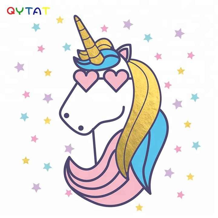 High Quality New Style Safe Removable Lovely Kids Cartoon Animal Temporary Unicorn Tattoo Stickers for for Unicorn Party