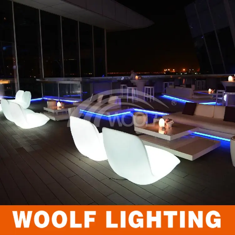 Moderna Indoor e Outdoor Hotel e Bar Usato Per Il Tempo Libero HA CONDOTTO LA Luce Up Divano Mobili