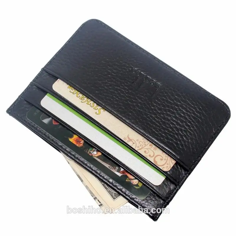 Boshiho Hot sale Genuine Leather Credit Card Business Card Holder Slim Card Holder