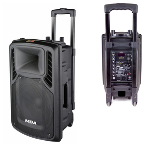 MBA 12'' Portable Music Sound <strong>Box</strong> / Trolley Speaker with Microphone for Party with USB,SD,<strong>MMC</strong>,BT,MP3,REC,WMA,FM,digital Display - Product Image 1