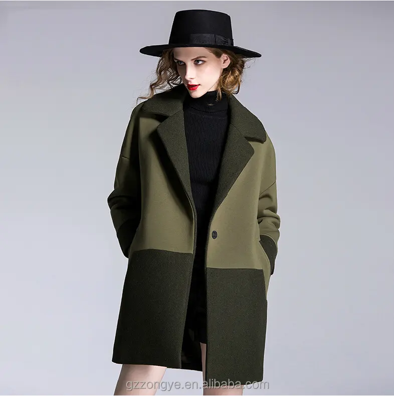 Mode 2017 Luxuriöse Wolle Overall Damen mantel Neueste Mantel Designs für Frauen Mantel Modell