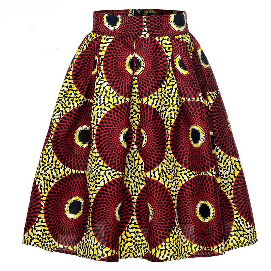 Diseño moderno ropa oem falda África kitenge falda diseños fotos para las mujeres