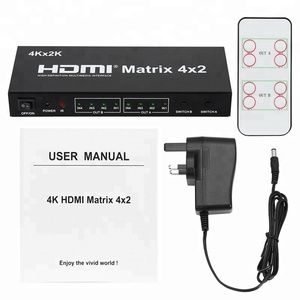 4Kx2K 3D <strong>4</strong> <strong>Input</strong> <strong>2</strong> <strong>Output</strong> HDMI Matrix 4x2 <strong>Video</strong> Switcher Support 1080P HDMI <strong>4</strong> in <strong>2</strong> Out HDMI <strong>Splitter</strong> With Remote Control - Product Image 4