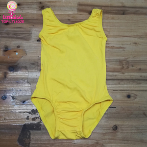 Sol amarillo Ballet niñas profesional sin mangas leotardo de gimnasia niños leotardo