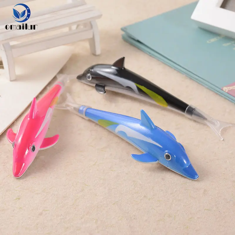 Della novità promozionale di plastica animale sveglio penna a sfera di pesce delfino a forma di penna