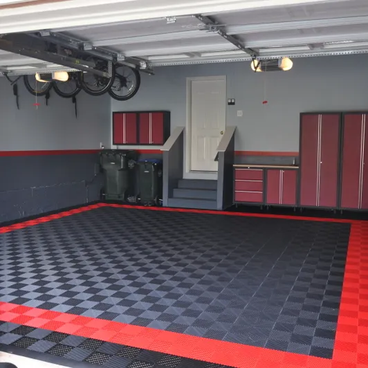 Fuerza garaje rejilla para suelo modulares de plástico azulejos de piso de garaje azulejos