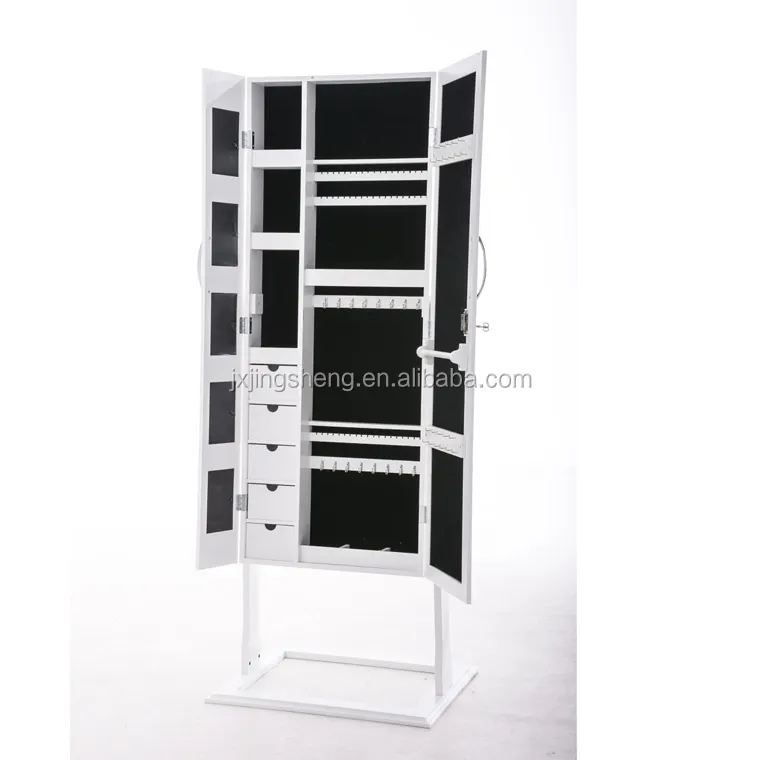 Stand schmuck schrank, schmuck schrank mit dressing spiegel