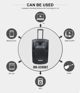 MBA 12'' Portable Music Sound <strong>Box</strong> / Trolley Speaker with Microphone for Party with USB,SD,<strong>MMC</strong>,BT,MP3,REC,WMA,FM,digital Display - Product Image 4