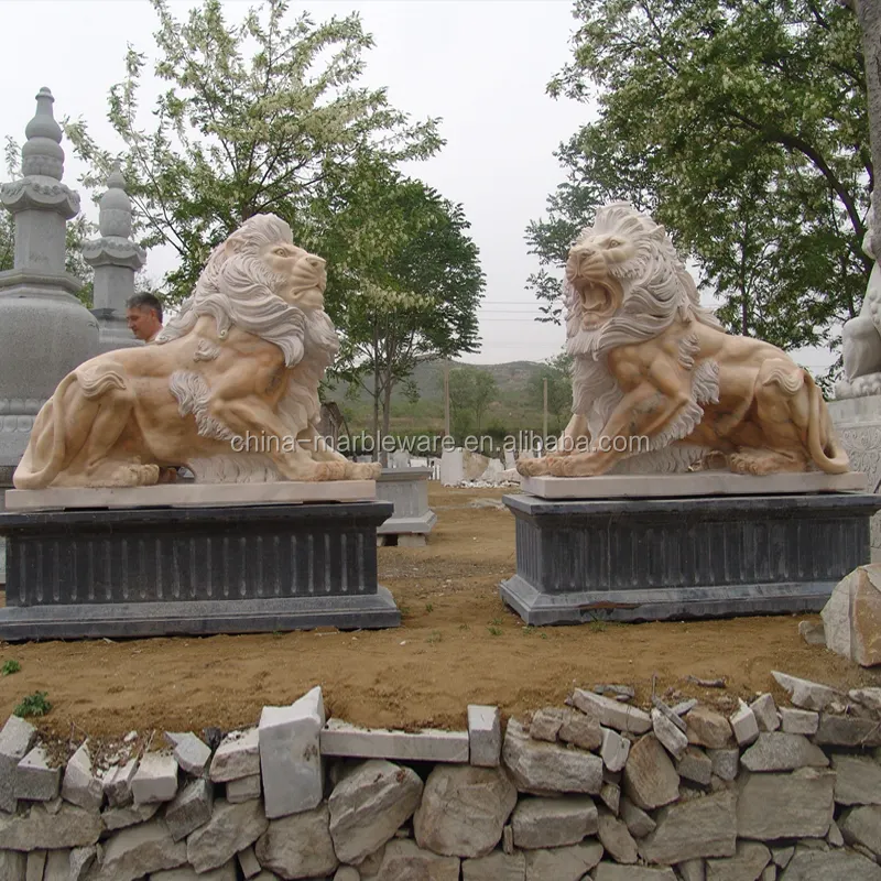 बिक्री के लिए फैक्टरी मूल्य नक्काशी संगमरमर शेर मूर्तियों