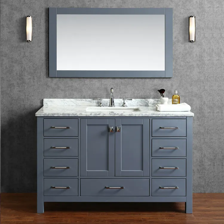 48 inch solid wood modern bathroom vanity