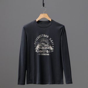 Adult 200gsm Car Tshirt Plain <strong>Black</strong> Long Sleeve <strong>t</strong> Shirt 100% Cotton - Product Image 2