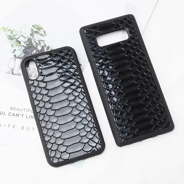 Luxurious Genuine Leather New case for samsung luxury cell phones case real leather snake skin wholesale