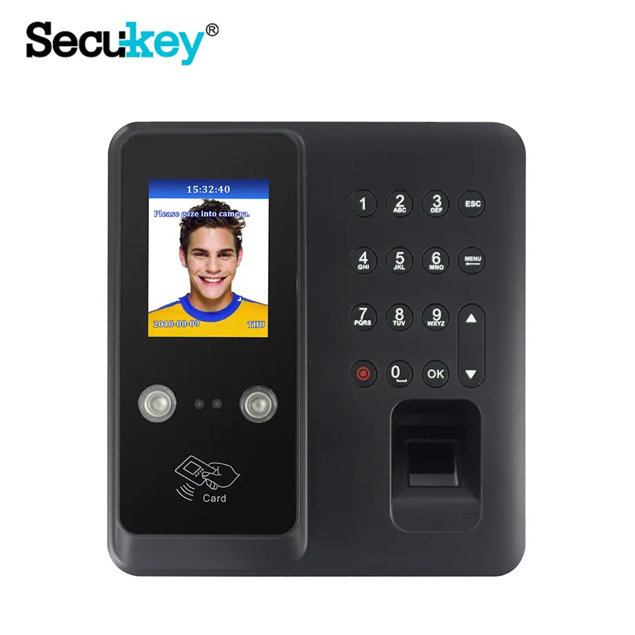 Secukey Fingerprint and Face Time Attendance Digital Finger Print PunchCard Punch Card Machine