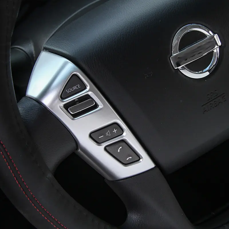 Di alta qualità Chrome wheel steering pulsante protector, volante trim per Nissan Patrol Y62 Armada