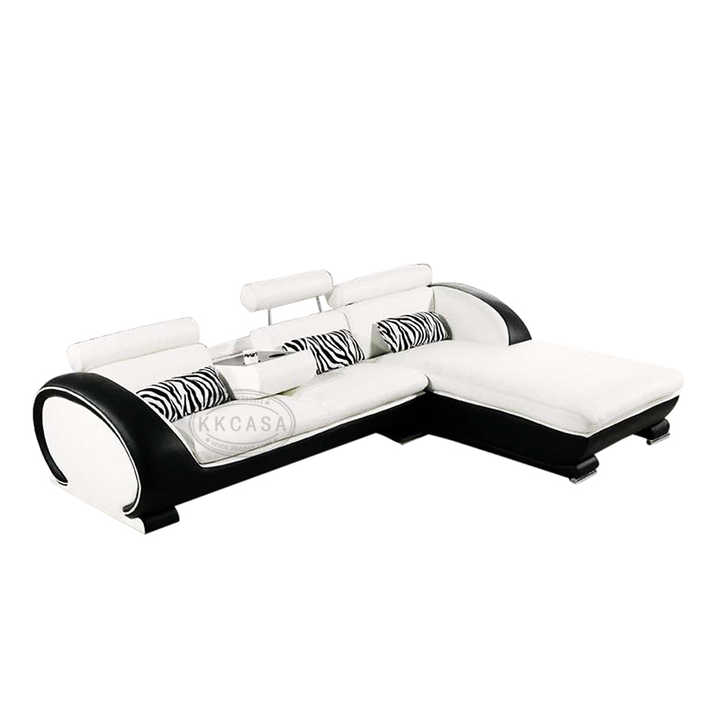 Italian Design Smart Living Room Sofa Light Luxury L Shaped Short Leather Sofa Sets Furniture Set